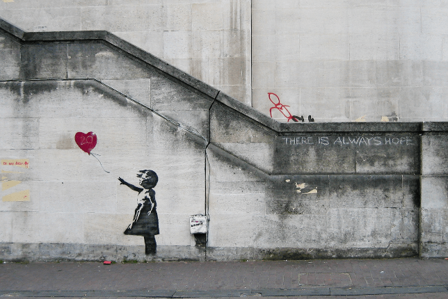 Banksy, The Little Girl with the Balloon, 2002, London, UK