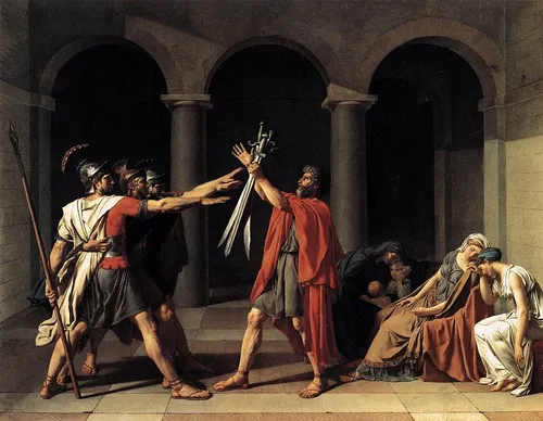Jacques-Louis David, Oath of the Horatii, 1784