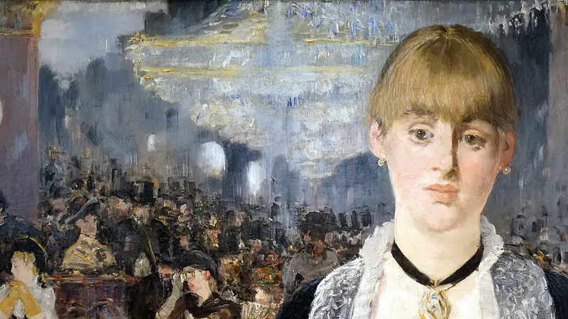detail of ‘A Bar at the Folies-Bergère’ by Edouard Manet
