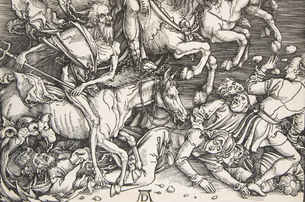 Albrecht Dürer, The Four Horsemen, from The Apocalypse, detail, 1498