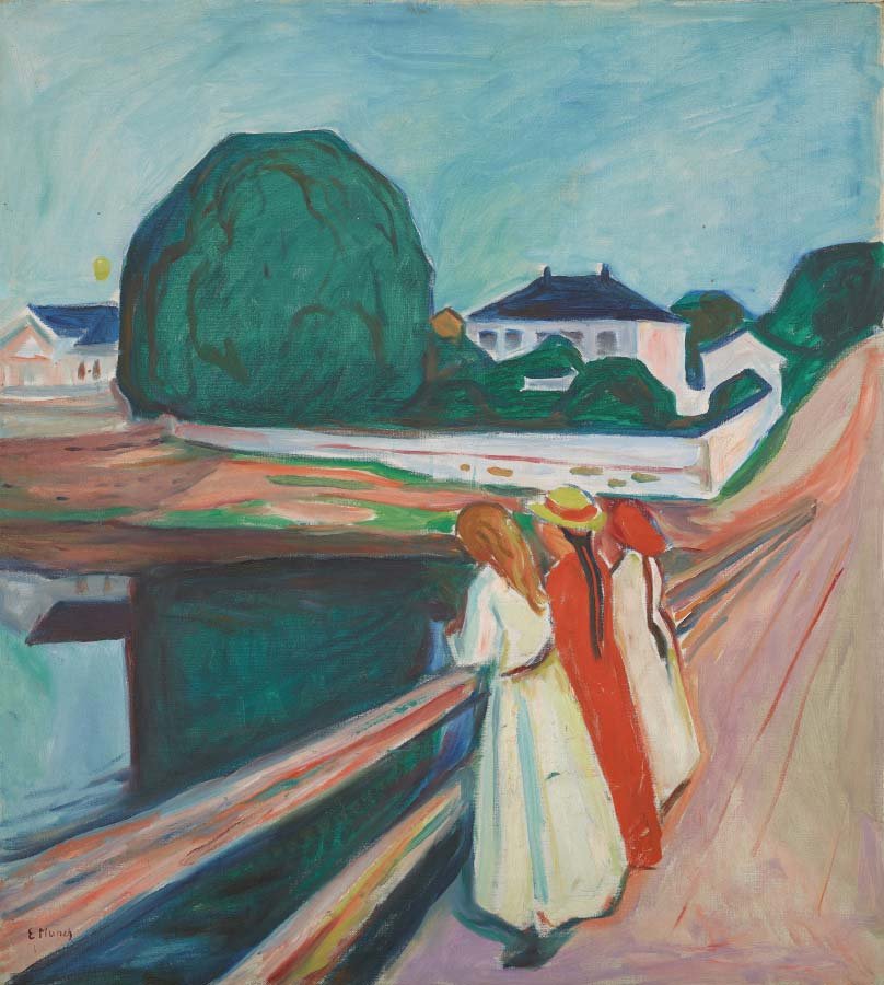 Edward Munch, The Girls on the Bridge, 1927 – oil on canvas - 100.5x90 cm, Photo Halvor Bjørngård © Munchmuseet.
