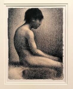Georges Seurat, Study for Bathers at Asnières, 1884, conte crayon on paper