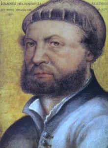 Hans Holbein the Younger, Self-portrait, 1542- 1543, black and colored chalks, 23 x 18 cm, Florence, Galleria degli Uffizi. This is the only confirmed self portrait by Holbein.
