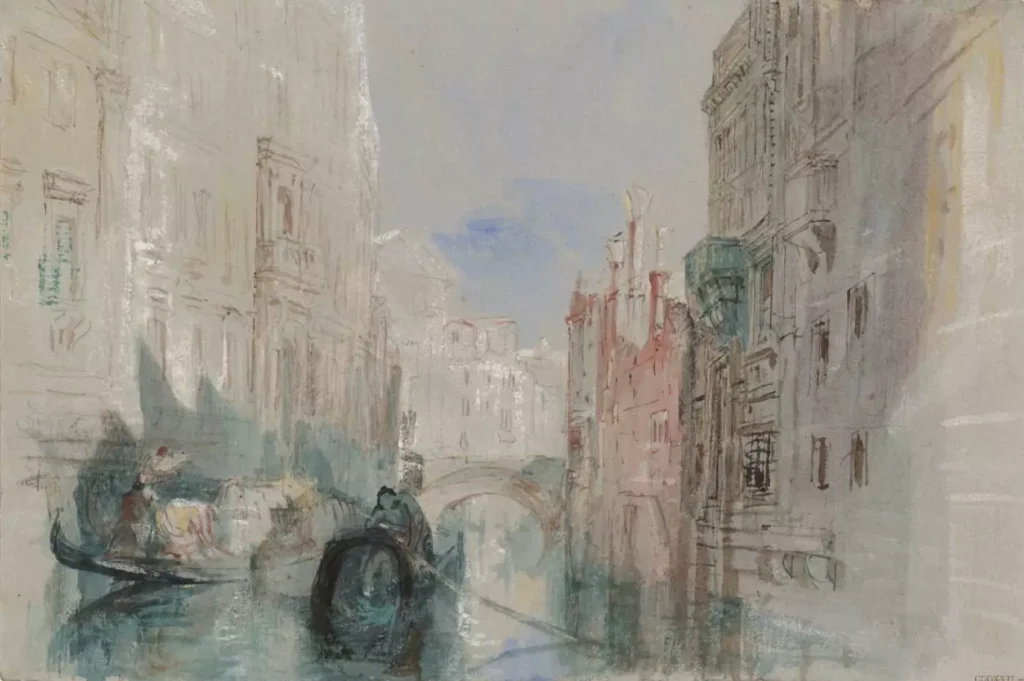 J.M.W. Turner, The Rio San Luca alongside the Palazzo Grimani, with the Church of San Luca, 1840