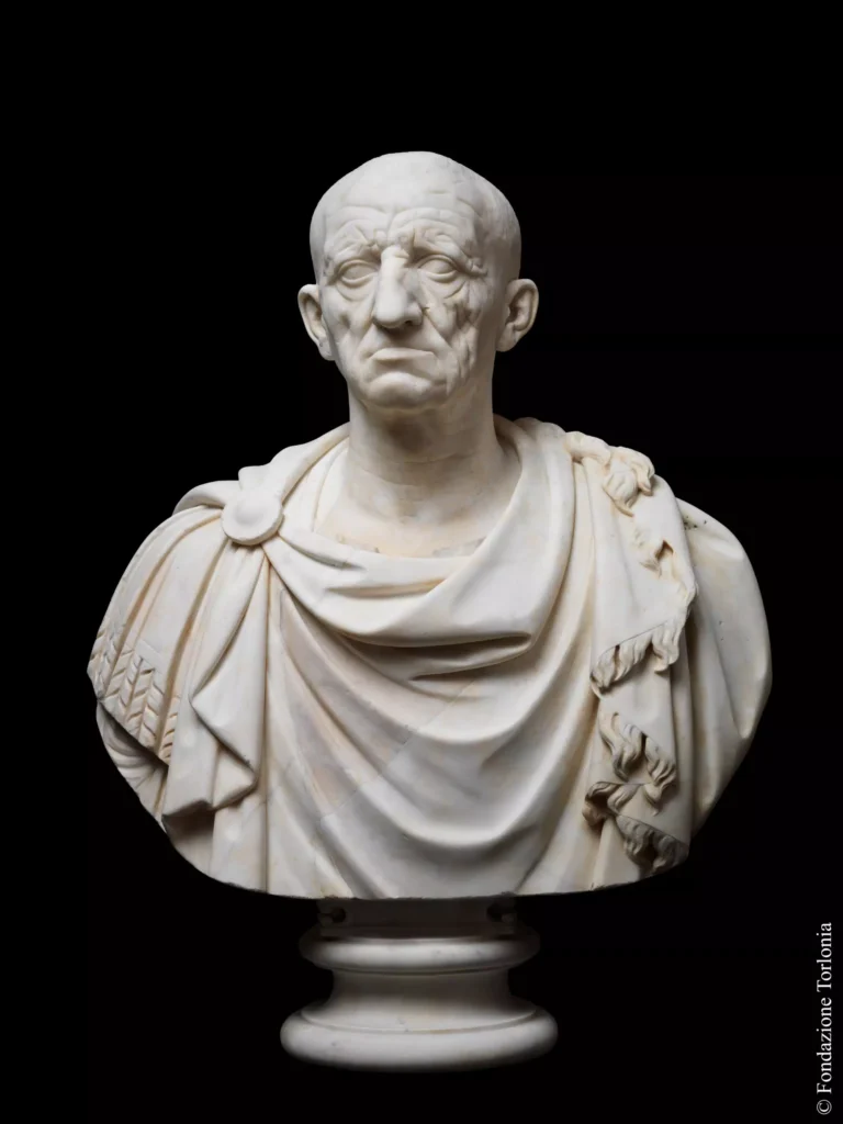 Old Man of Otricoli, Roman marble bust, 130 B.C.E., photos copyright Fondazione Torlonia