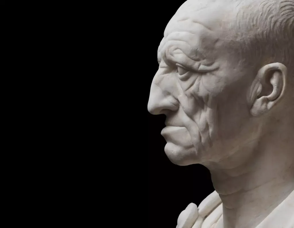 Old Man of Otricoli, Roman marble bust, 130 B.C.E.