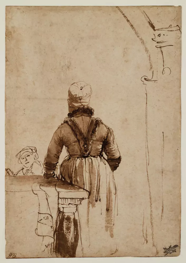Rembrandt, Woman Wearing a Costume of Northern Holland ( Geertje Dircx? ), 1636