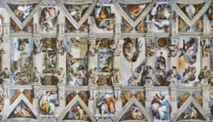 Sistine Chapel ceiling by Michelangelo Buonarroti, 1508-1512.