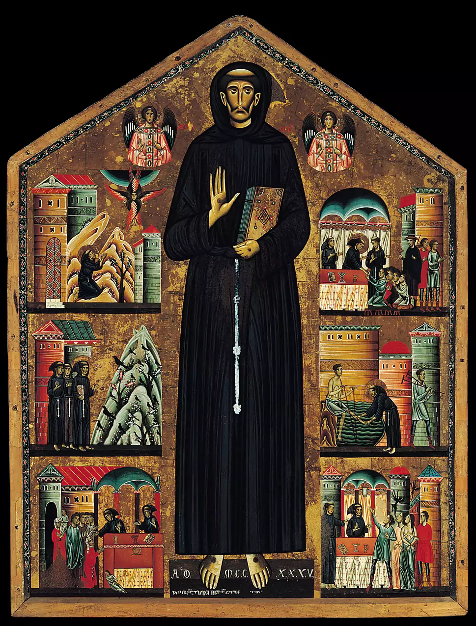 Bonaventura Berlinghieri, Altarpiece of St. Francis, c. 1235 (Church of San Francesco, Pescia, Italy)