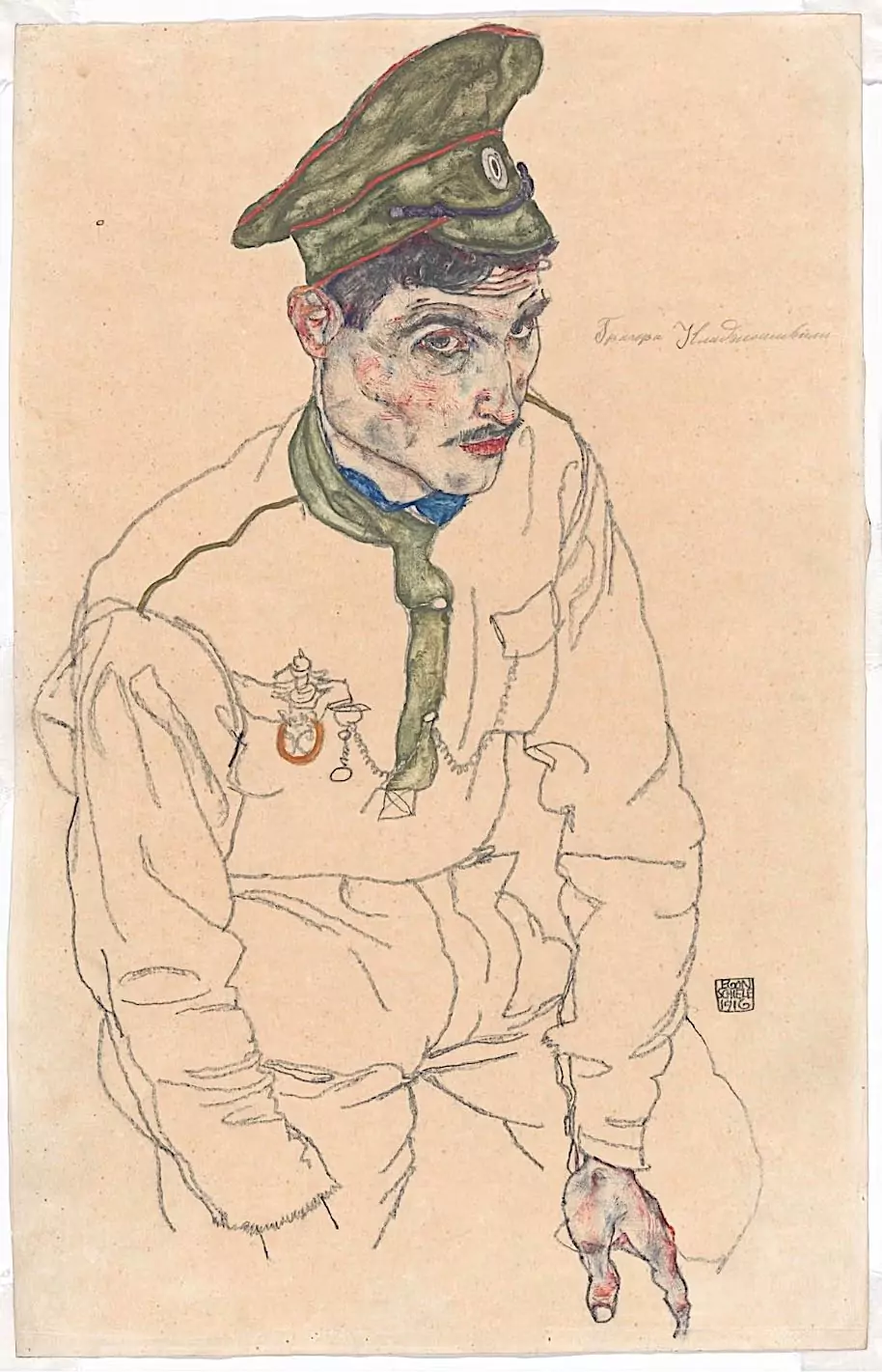 Egon Schiele, Russian Prisoner of War, 1916, Art Institute of Chicago