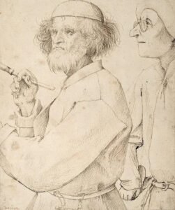 Pieter Bruegel the Elder, The Painter and The Connoisseur, c. 1565, possibly a self-portrait