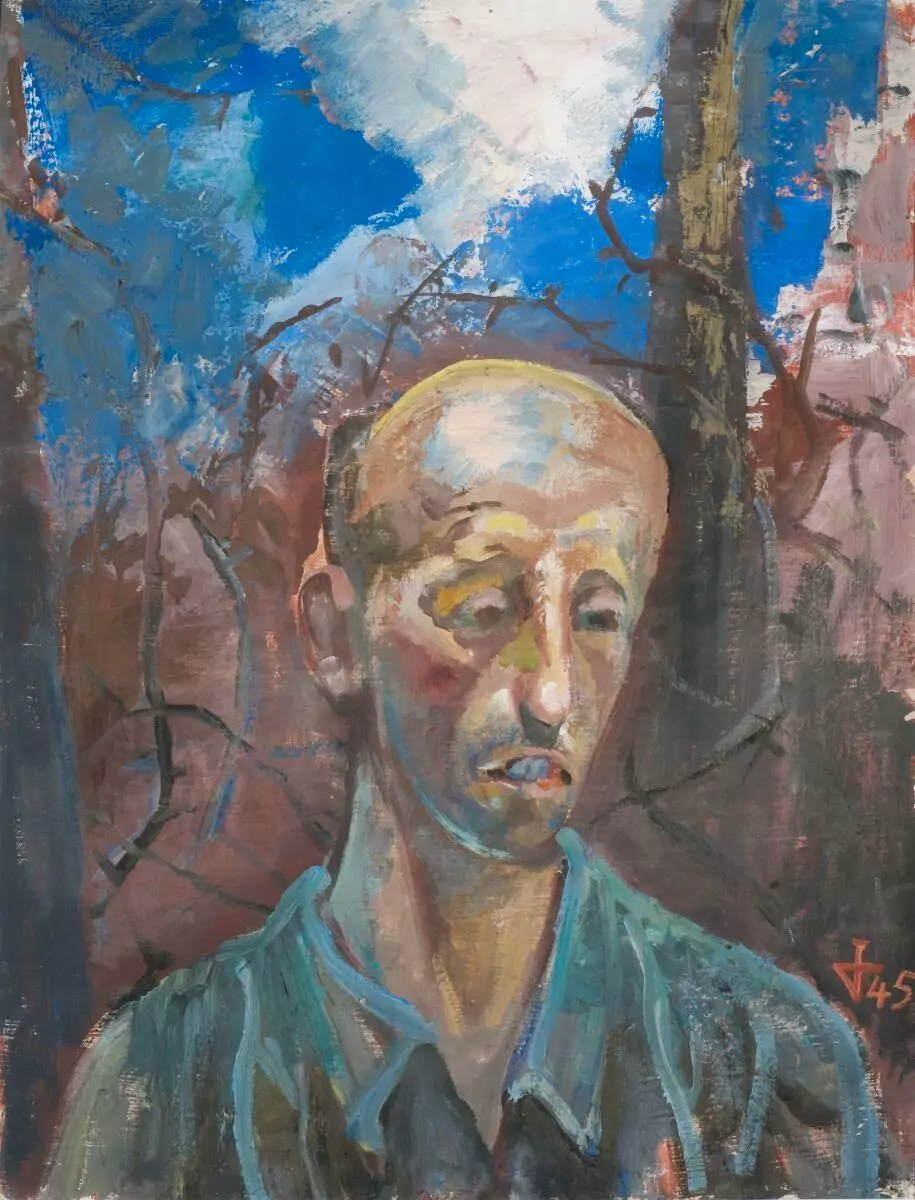 Otto Dix, Portrait of a Prisoner of War, 1945, oil and tempera on cardboard, 82.5 x 67.5 cm, Unterlinden Museum, Colmar